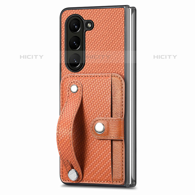 Funda Bumper Lujo Cuero y Plastico Mate Carcasa S14D para Samsung Galaxy Z Fold5 5G