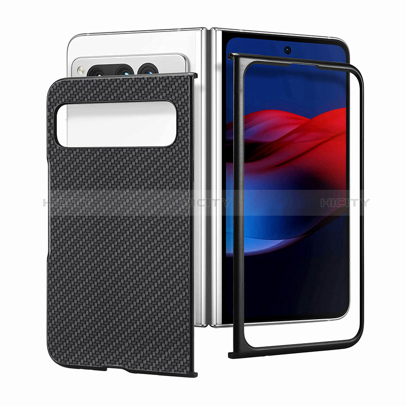 Funda Bumper Lujo Cuero y Plastico Mate Carcasa SD1 para Google Pixel Fold 5G