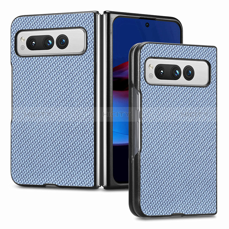 Funda Bumper Lujo Cuero y Plastico Mate Carcasa SD1 para Google Pixel Fold 5G