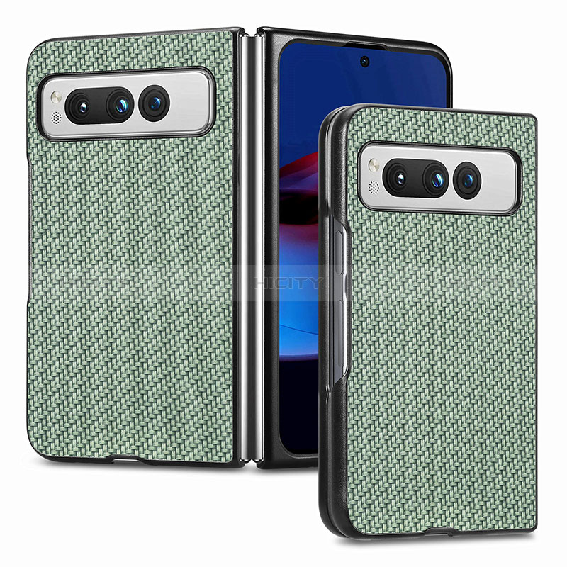 Funda Bumper Lujo Cuero y Plastico Mate Carcasa SD1 para Google Pixel Fold 5G