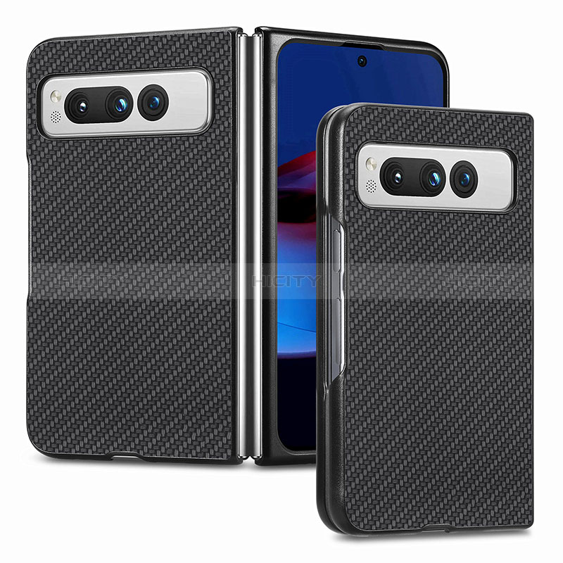 Funda Bumper Lujo Cuero y Plastico Mate Carcasa SD1 para Google Pixel Fold 5G