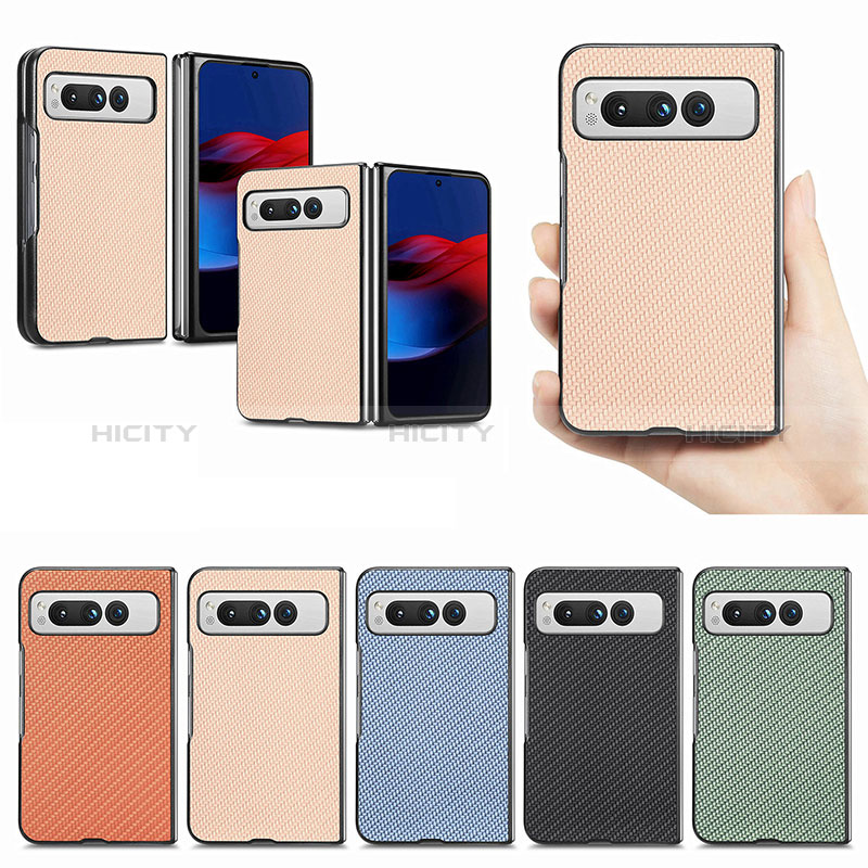 Funda Bumper Lujo Cuero y Plastico Mate Carcasa SD1 para Google Pixel Fold 5G