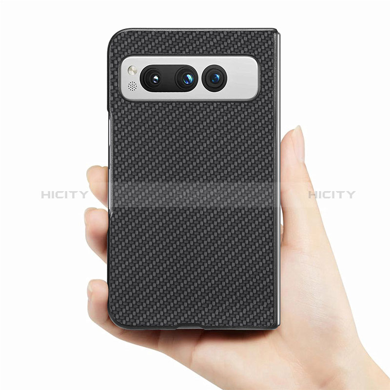 Funda Bumper Lujo Cuero y Plastico Mate Carcasa SD1 para Google Pixel Fold 5G