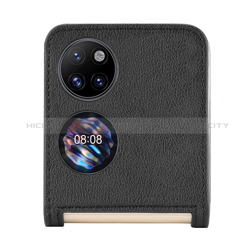 Funda Bumper Lujo Cuero y Plastico Mate Carcasa SD1 para Huawei P50 Pocket