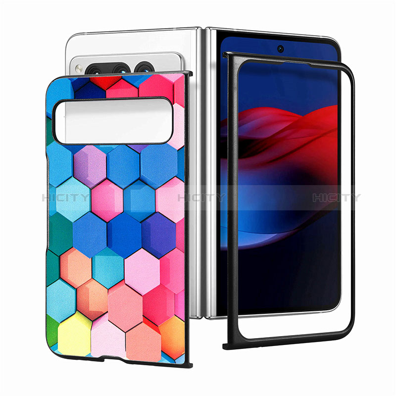 Funda Bumper Lujo Cuero y Plastico Mate Carcasa SD10 para Google Pixel Fold 5G