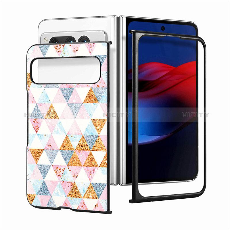 Funda Bumper Lujo Cuero y Plastico Mate Carcasa SD10 para Google Pixel Fold 5G