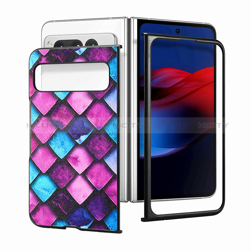 Funda Bumper Lujo Cuero y Plastico Mate Carcasa SD10 para Google Pixel Fold 5G