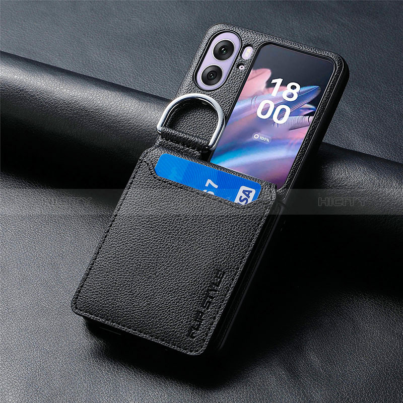 Funda Bumper Lujo Cuero y Plastico Mate Carcasa SD13 para Oppo Find N2 Flip 5G