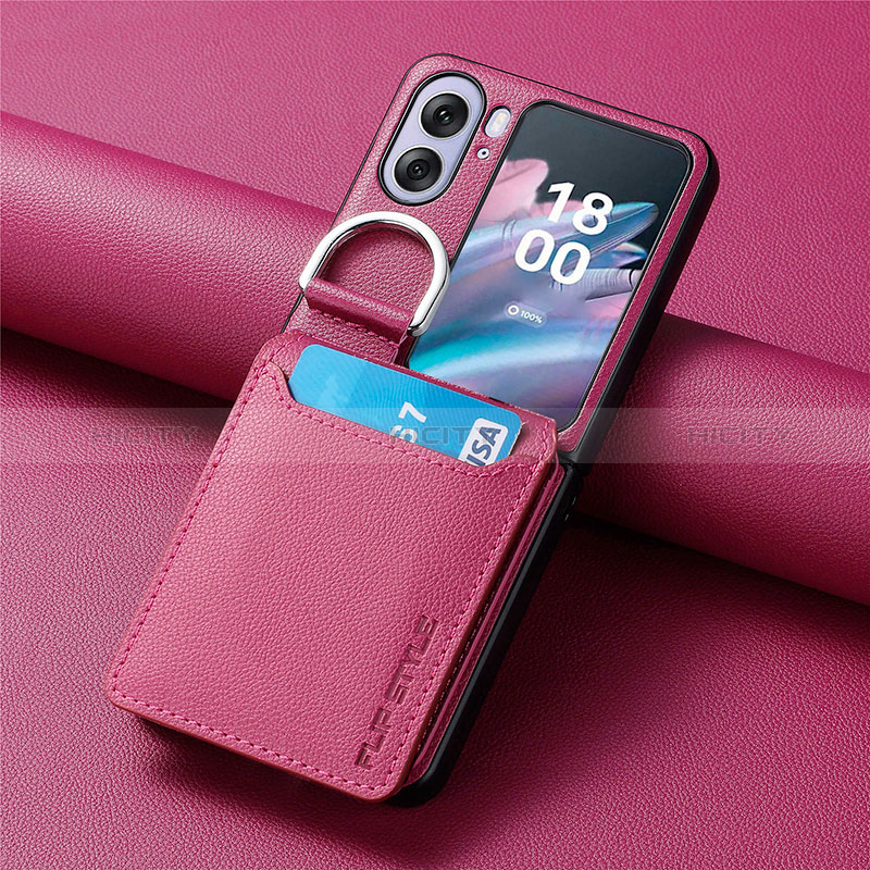 Funda Bumper Lujo Cuero y Plastico Mate Carcasa SD13 para Oppo Find N2 Flip 5G