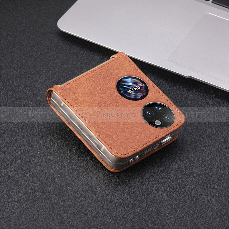 Funda Bumper Lujo Cuero y Plastico Mate Carcasa SD2 para Huawei P50 Pocket