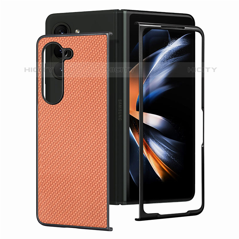 Funda Bumper Lujo Cuero y Plastico Mate Carcasa SD2 para Samsung Galaxy Z Fold5 5G