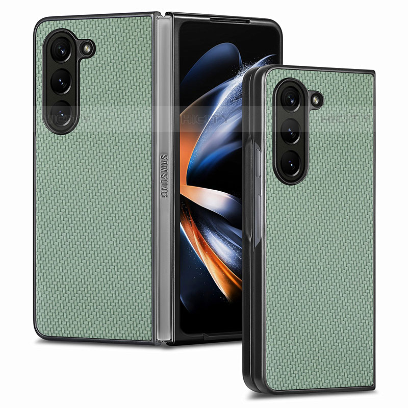 Funda Bumper Lujo Cuero y Plastico Mate Carcasa SD2 para Samsung Galaxy Z Fold5 5G