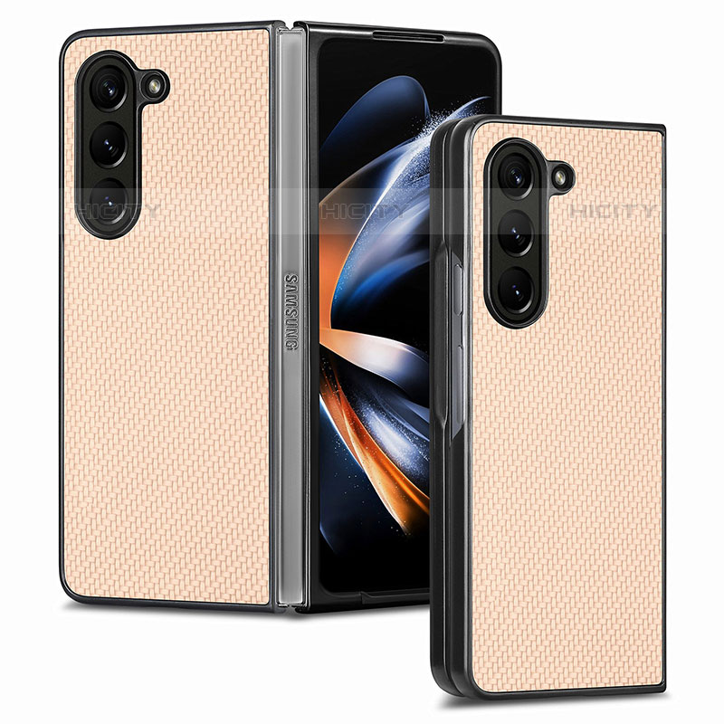 Funda Bumper Lujo Cuero y Plastico Mate Carcasa SD2 para Samsung Galaxy Z Fold5 5G