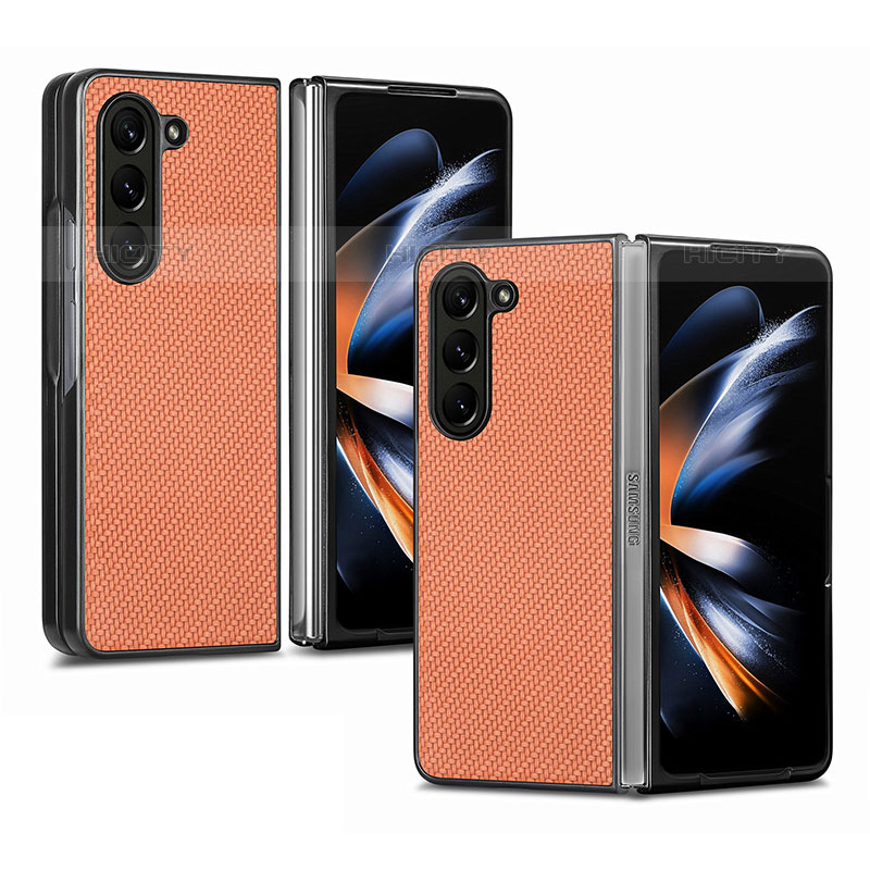 Funda Bumper Lujo Cuero y Plastico Mate Carcasa SD2 para Samsung Galaxy Z Fold5 5G