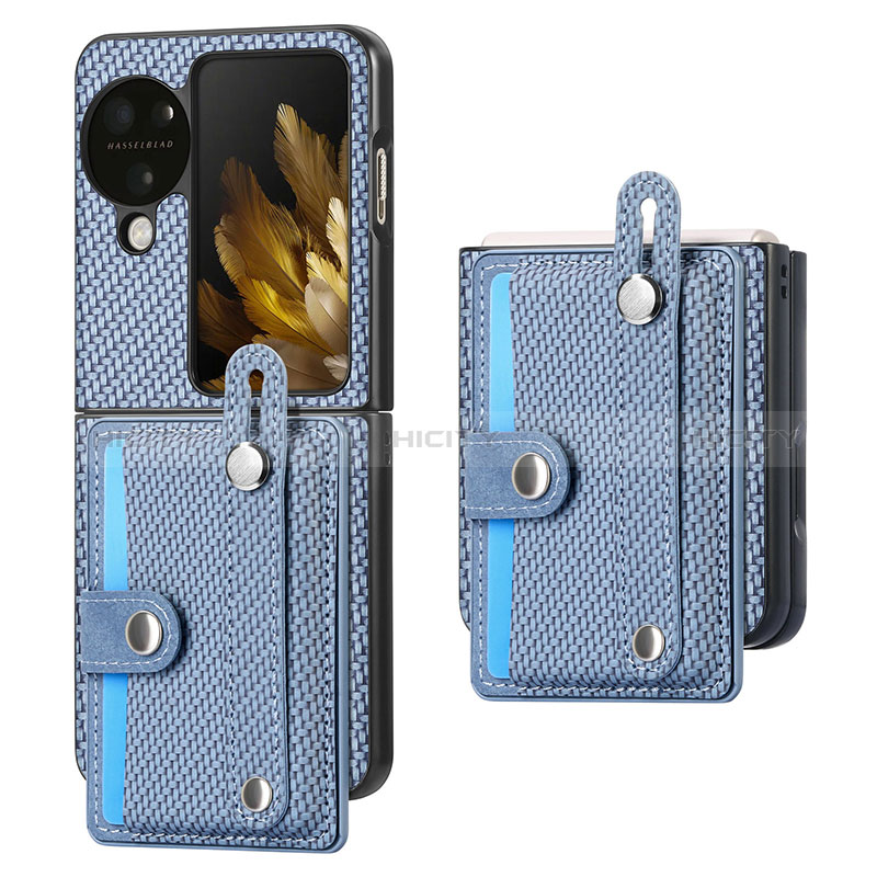 Funda Bumper Lujo Cuero y Plastico Mate Carcasa SD3 para Oppo Find N3 Flip 5G