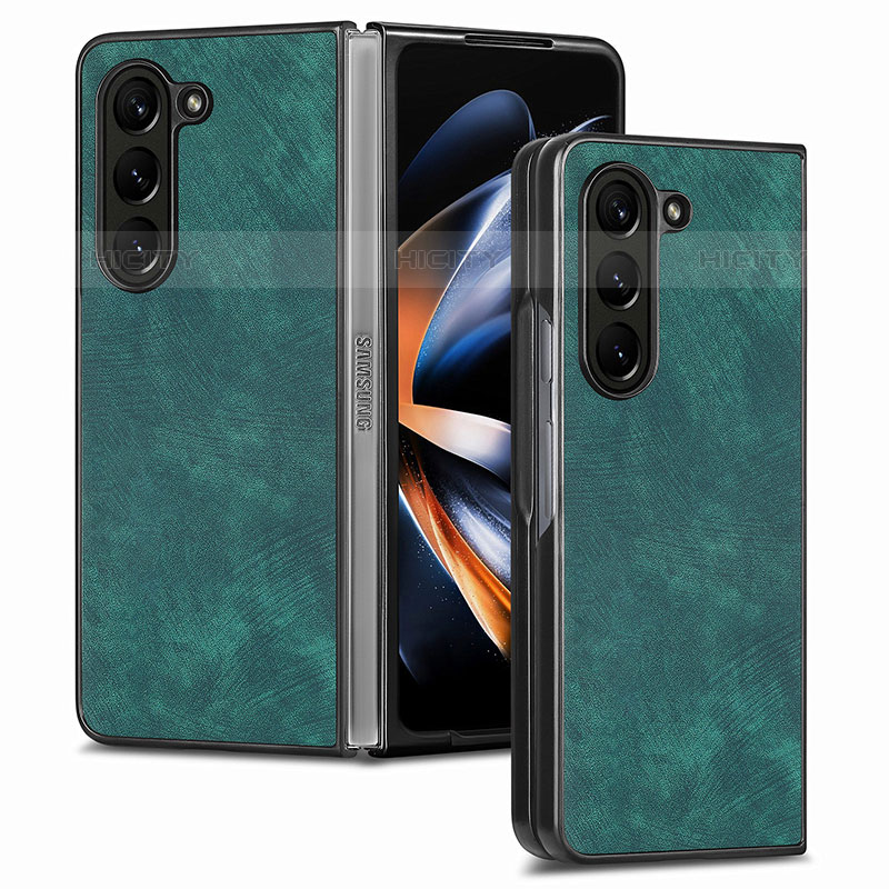 Funda Bumper Lujo Cuero y Plastico Mate Carcasa SD3 para Samsung Galaxy Z Fold5 5G