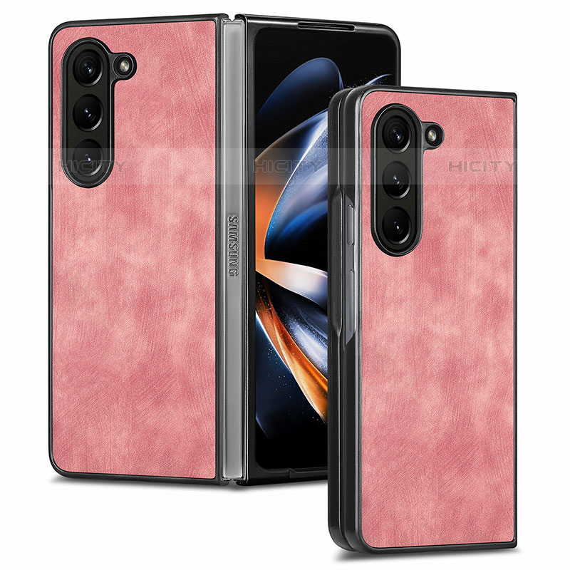 Funda Bumper Lujo Cuero y Plastico Mate Carcasa SD3 para Samsung Galaxy Z Fold5 5G