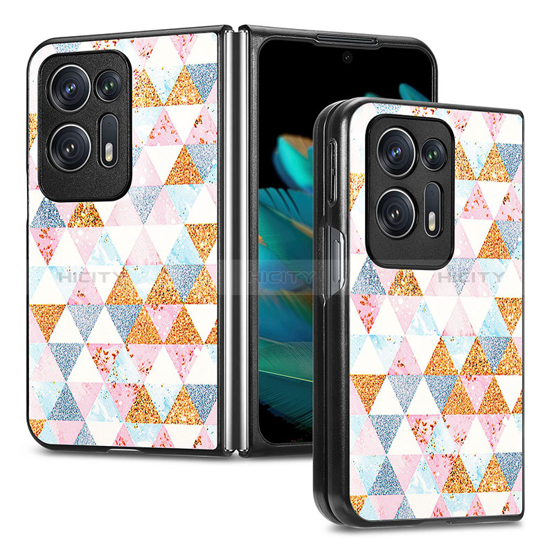 Funda Bumper Lujo Cuero y Plastico Mate Carcasa SD7 para Oppo Find N2 5G