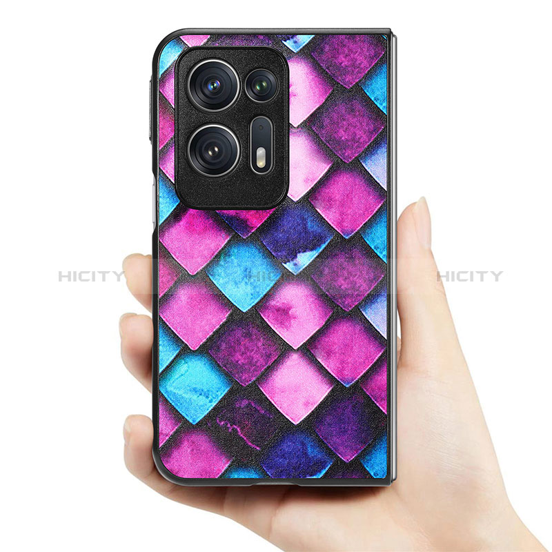 Funda Bumper Lujo Cuero y Plastico Mate Carcasa SD7 para Oppo Find N2 5G