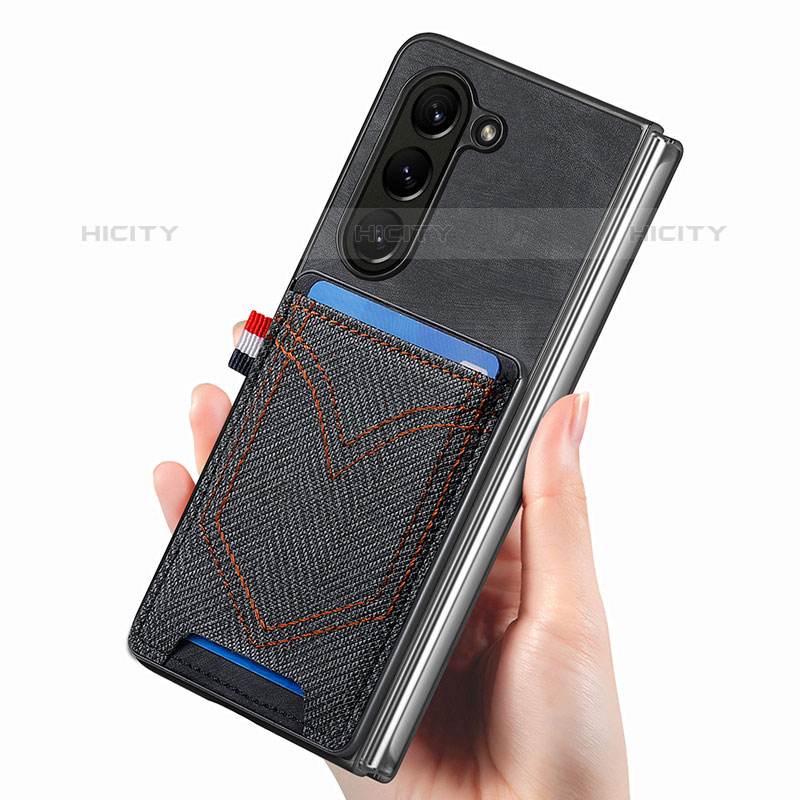 Funda Bumper Lujo Cuero y Plastico Mate Carcasa SD7 para Samsung Galaxy Z Fold5 5G