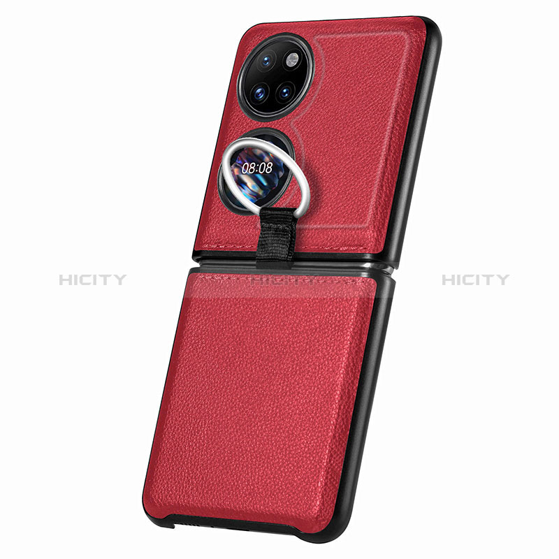 Funda Bumper Lujo Cuero y Plastico Mate Carcasa SD8 para Huawei P50 Pocket