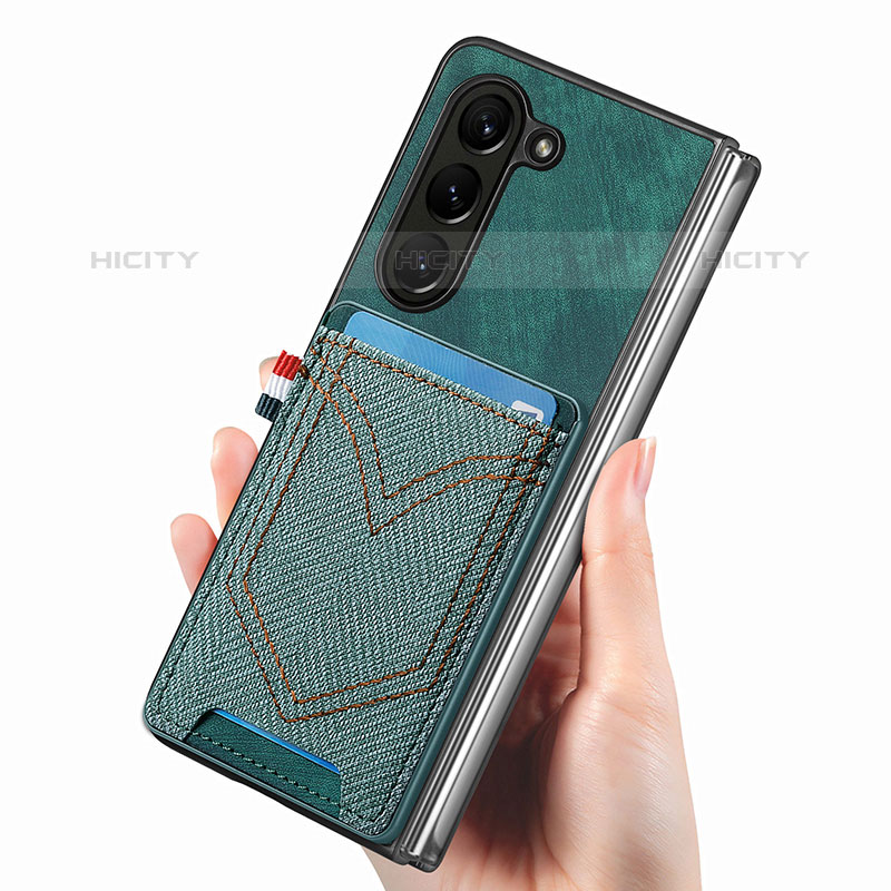 Funda Bumper Lujo Cuero y Plastico Mate Carcasa SD8 para Samsung Galaxy Z Fold5 5G