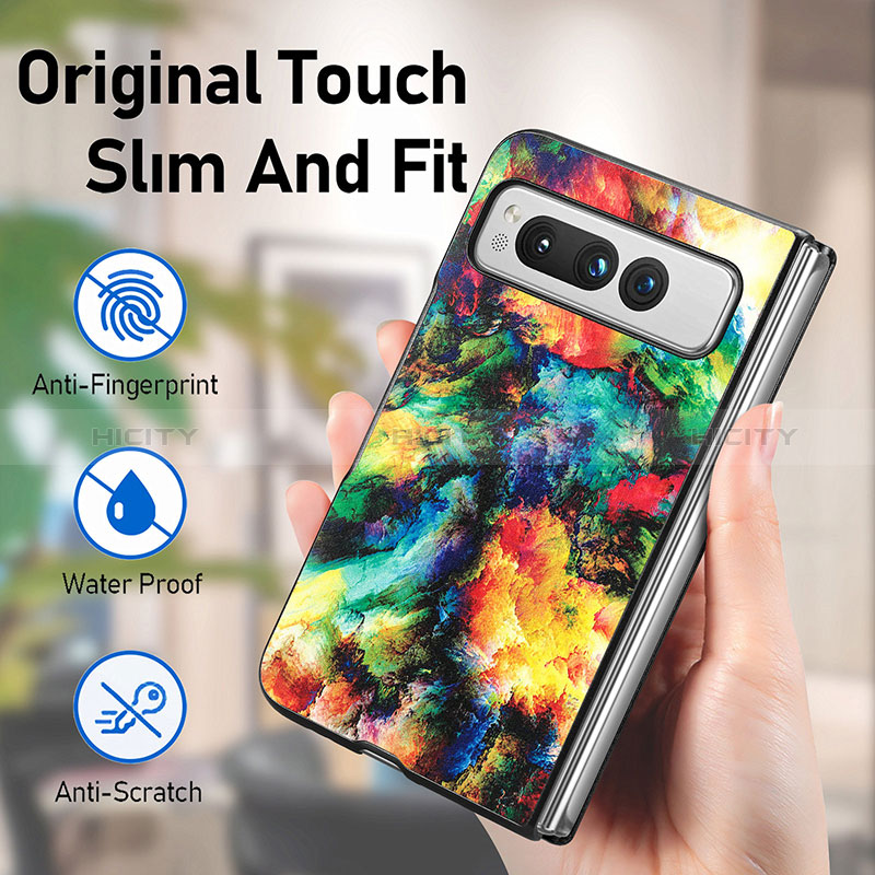 Funda Bumper Lujo Cuero y Plastico Mate Carcasa SD9 para Google Pixel Fold 5G