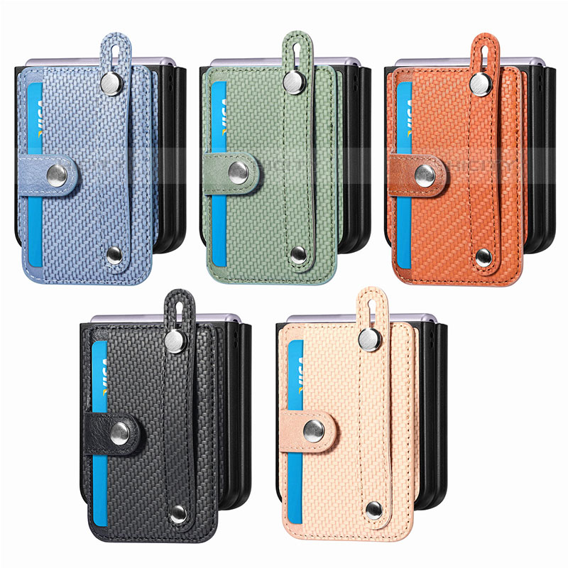 Funda Bumper Lujo Cuero y Plastico Mate Carcasa SD9 para Samsung Galaxy Z Flip5 5G