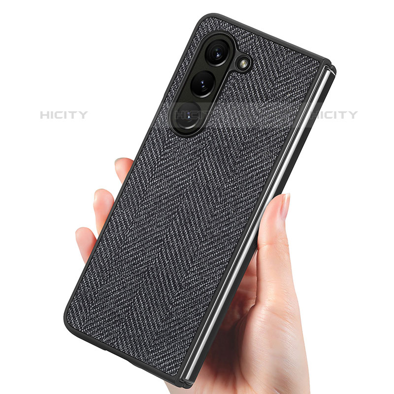 Funda Bumper Lujo Cuero y Plastico Mate Carcasa SD9 para Samsung Galaxy Z Fold5 5G