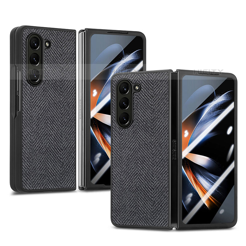 Funda Bumper Lujo Cuero y Plastico Mate Carcasa SD9 para Samsung Galaxy Z Fold5 5G