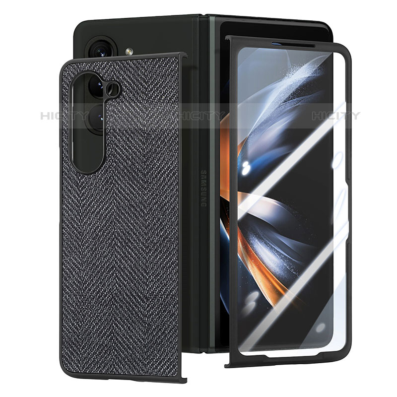 Funda Bumper Lujo Cuero y Plastico Mate Carcasa SD9 para Samsung Galaxy Z Fold5 5G