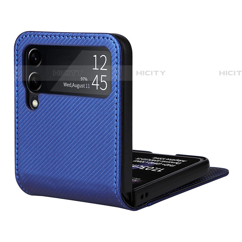 Funda Bumper Lujo Cuero y Plastico Mate Carcasa T01 para Samsung Galaxy Z Flip4 5G