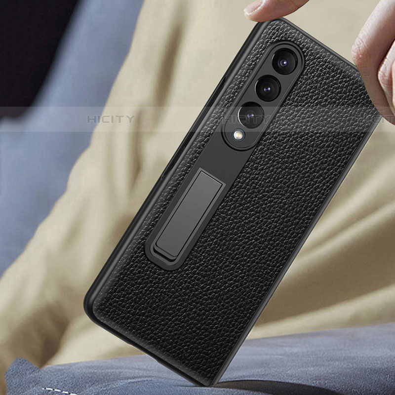 Funda Bumper Lujo Cuero y Plastico Mate Carcasa T01 para Samsung Galaxy Z Fold4 5G