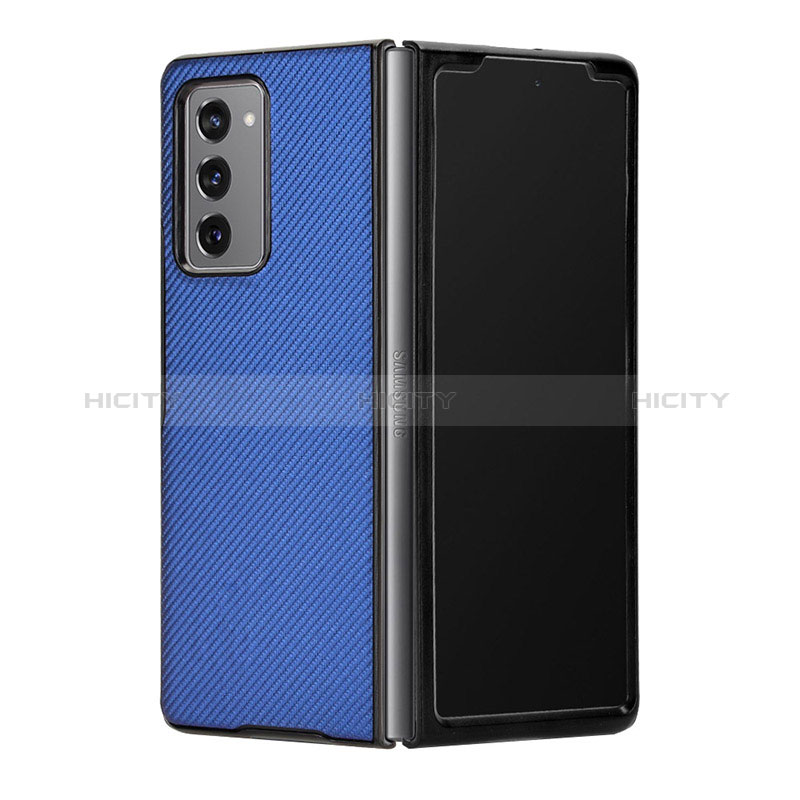 Funda Bumper Lujo Cuero y Plastico Mate Carcasa T03 para Samsung Galaxy Z Fold2 5G