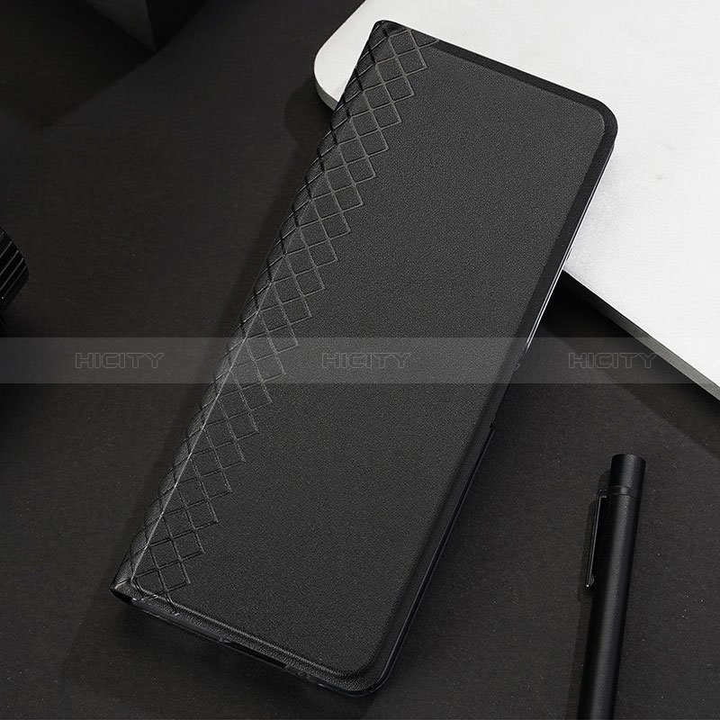 Funda Bumper Lujo Cuero y Plastico Mate Carcasa TB3 para Huawei Honor Magic V2 5G Negro