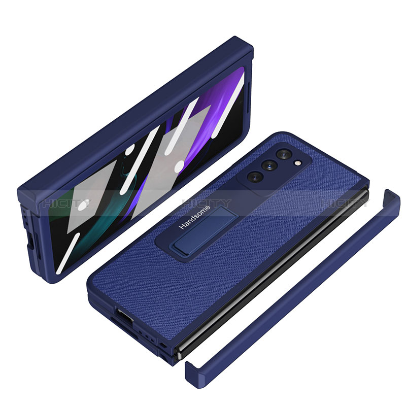 Funda Bumper Lujo Cuero y Plastico Mate Carcasa Z07 para Samsung Galaxy Z Fold2 5G