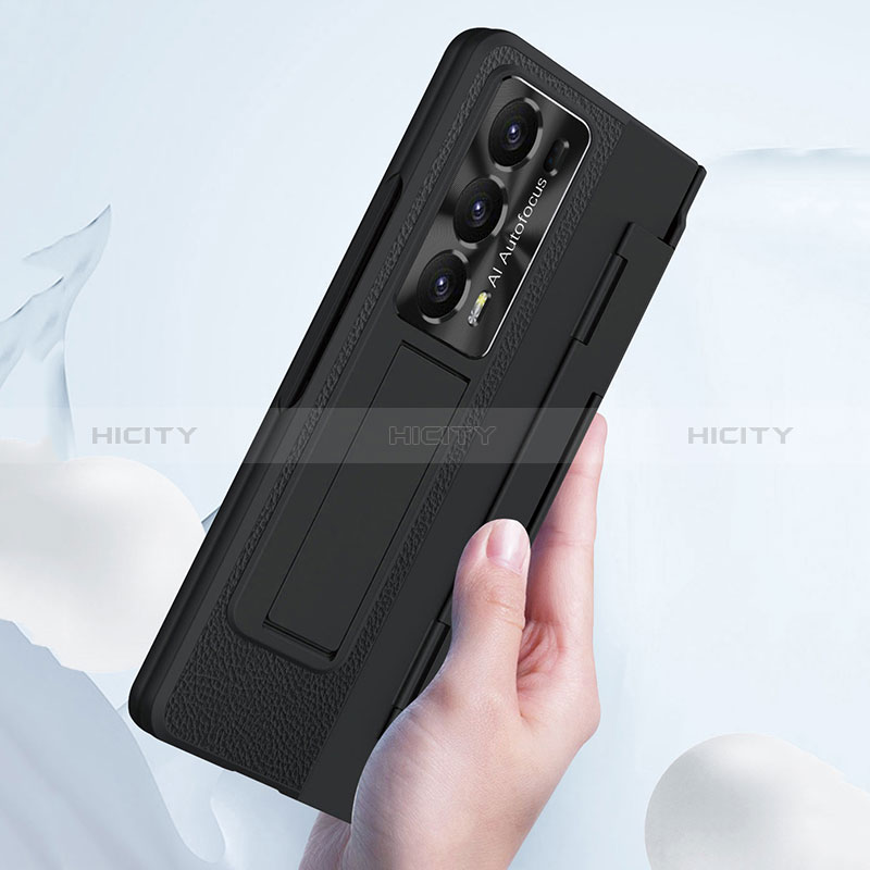 Funda Bumper Lujo Cuero y Plastico Mate Carcasa ZL1 para Huawei Honor Magic V2 5G