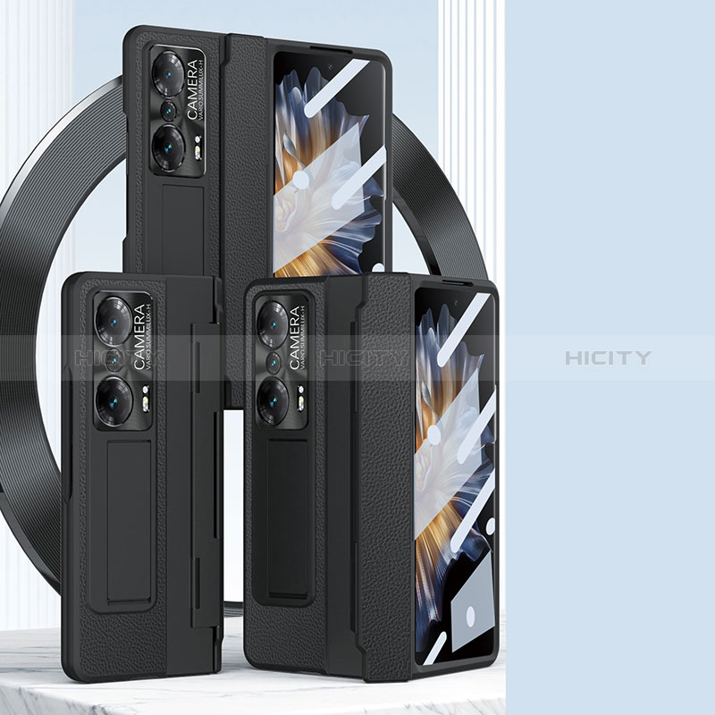 Funda Bumper Lujo Cuero y Plastico Mate Carcasa ZL1 para Huawei Honor Magic Vs 5G