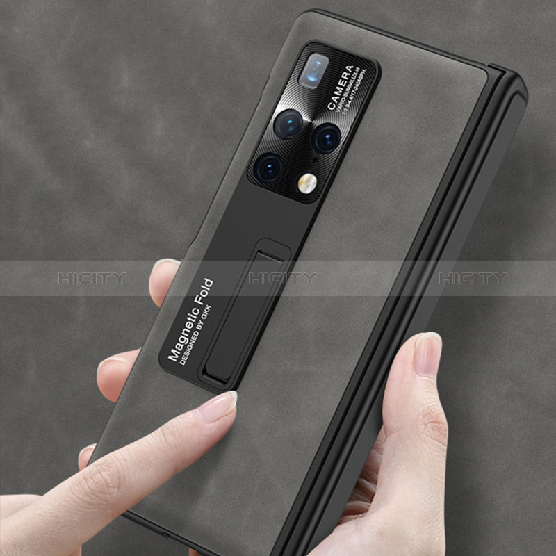 Funda Bumper Lujo Cuero y Plastico Mate Carcasa ZL1 para Huawei Mate X2