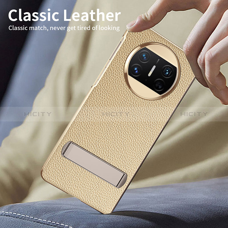 Funda Bumper Lujo Cuero y Plastico Mate Carcasa ZL1 para Huawei Mate X3