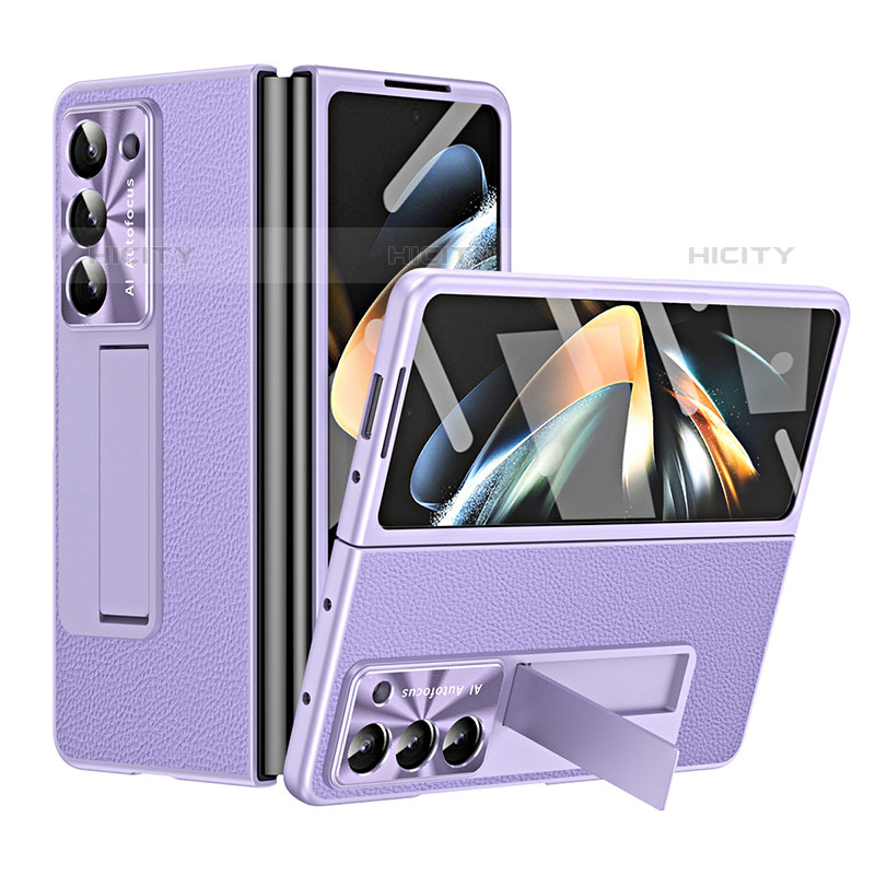 Funda Bumper Lujo Cuero y Plastico Mate Carcasa ZL1 para Samsung Galaxy Z Fold5 5G