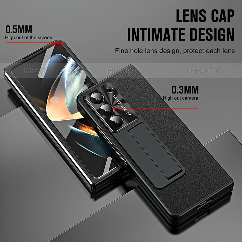 Funda Bumper Lujo Cuero y Plastico Mate Carcasa ZL1 para Samsung Galaxy Z Fold5 5G