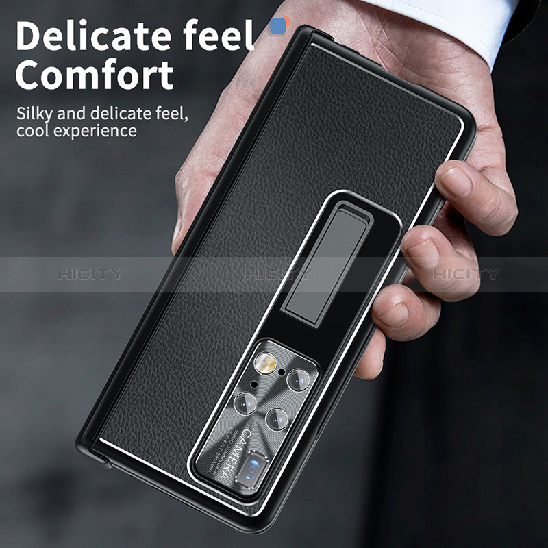 Funda Bumper Lujo Cuero y Plastico Mate Carcasa ZL10 para Huawei Mate X2