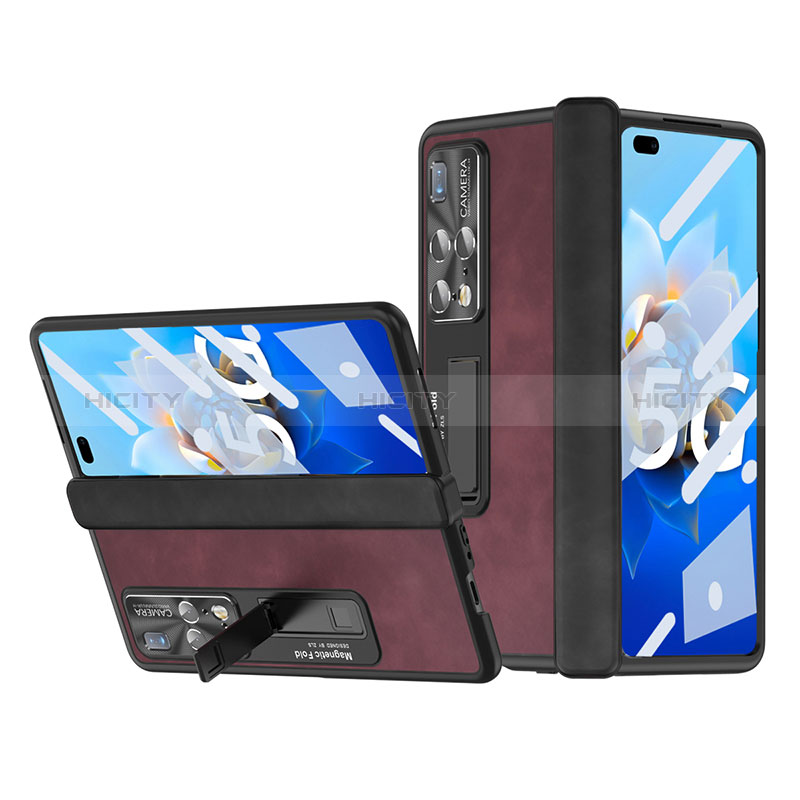 Funda Bumper Lujo Cuero y Plastico Mate Carcasa ZL12 para Huawei Mate X2