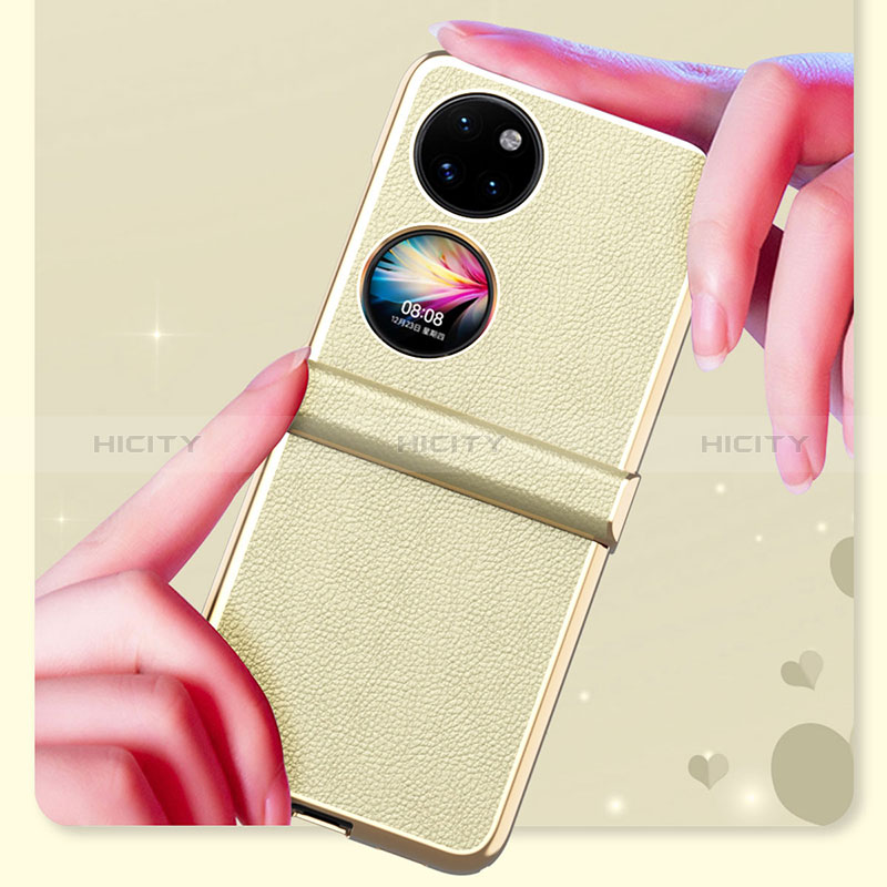 Funda Bumper Lujo Cuero y Plastico Mate Carcasa ZL2 para Huawei Pocket S