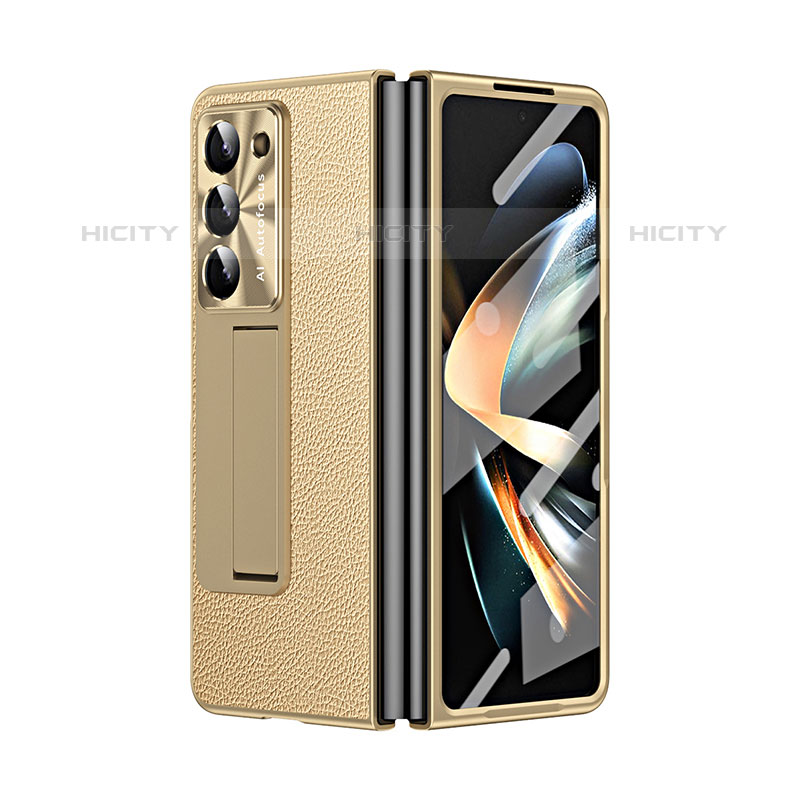 Funda Bumper Lujo Cuero y Plastico Mate Carcasa ZL2 para Samsung Galaxy Z Fold5 5G