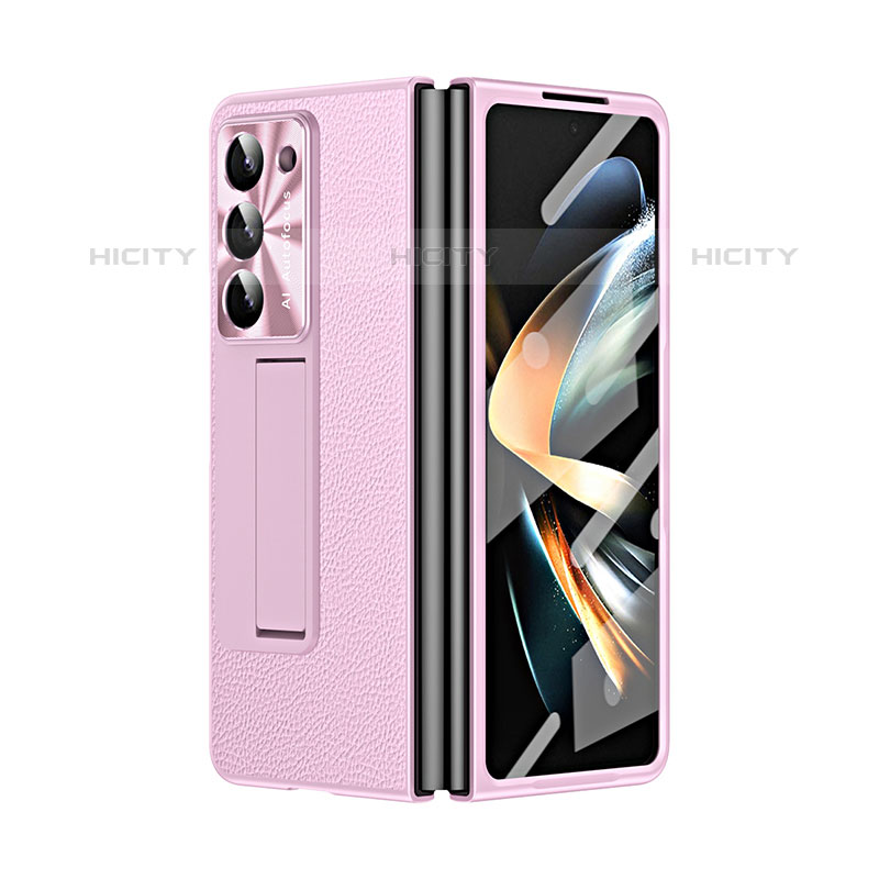 Funda Bumper Lujo Cuero y Plastico Mate Carcasa ZL2 para Samsung Galaxy Z Fold5 5G