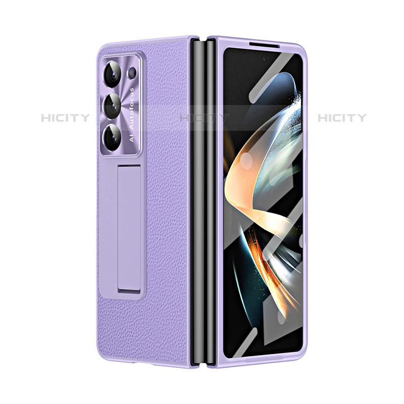 Funda Bumper Lujo Cuero y Plastico Mate Carcasa ZL2 para Samsung Galaxy Z Fold5 5G