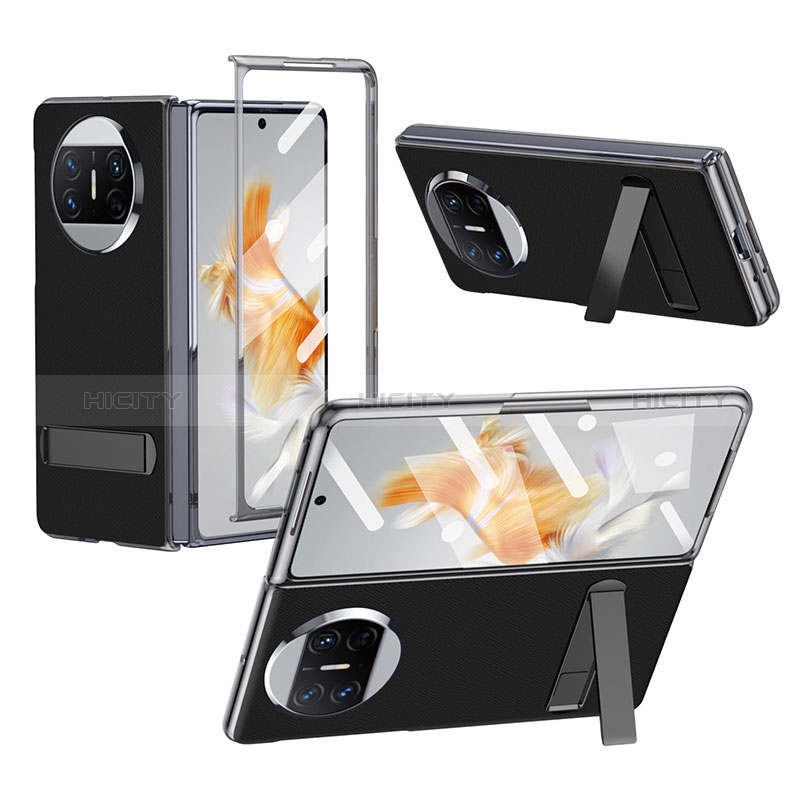 Funda Bumper Lujo Cuero y Plastico Mate Carcasa ZL3 para Huawei Mate X3