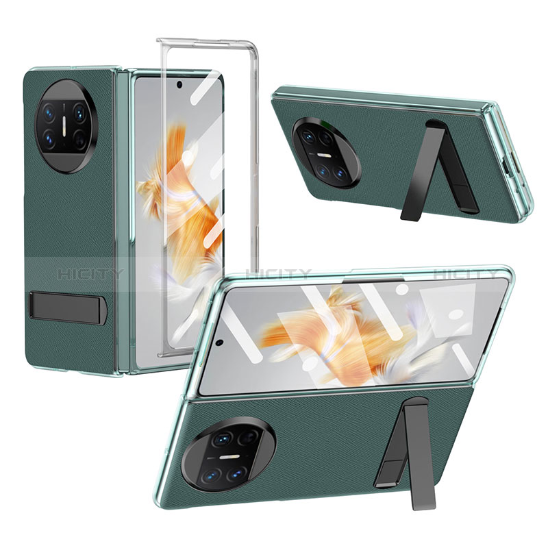 Funda Bumper Lujo Cuero y Plastico Mate Carcasa ZL3 para Huawei Mate X5